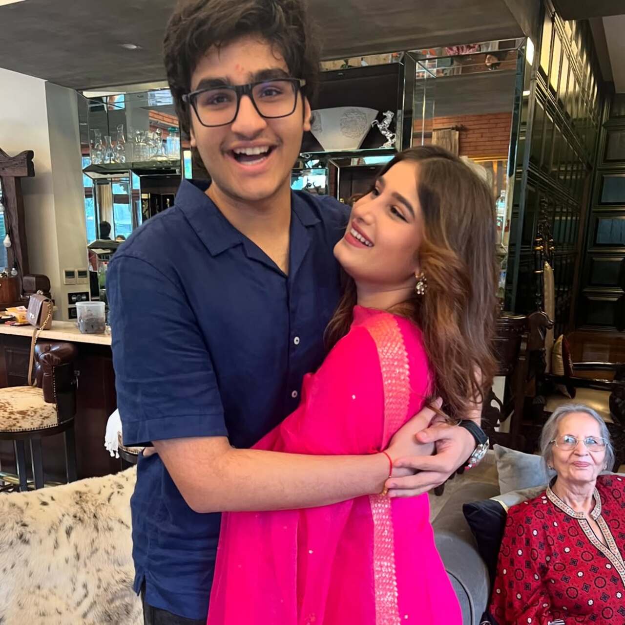 The couple has two biological children-  a daughter, Rasha Thadani, and a son, Ranbir Thadani